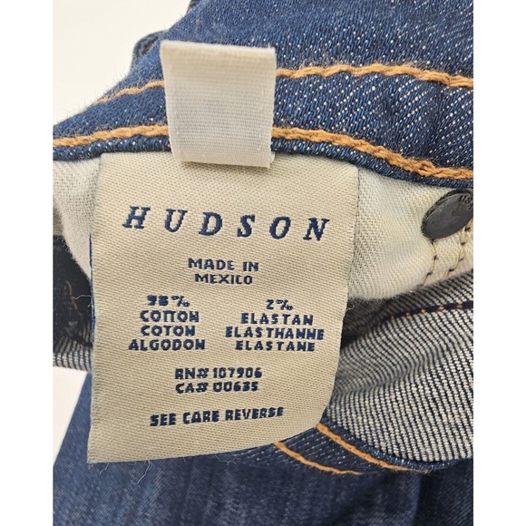 HUDSON Women's Bootcut Jeans Signature Flap Pockets Dark Blue Size 27 - Picture 6 of 9
